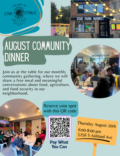 August Community Dinner Ticket (Sliding Scale)