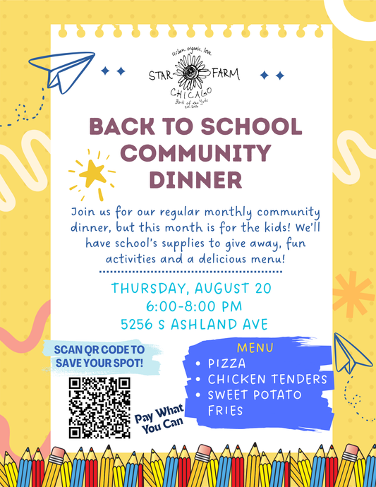August Community Dinner Ticket (Sliding Scale)